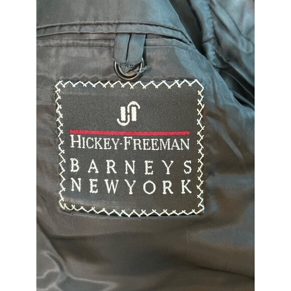 Hickey Freeman Barneys Black Blazer Jacket Sport Coat 40R Boardroom Wool Cashmer - Picture 7 of 11